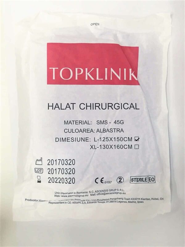 Halat chirurgical TopKlinik, steril, material netesut, marimea L