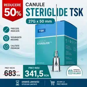 Canula mezoterapie 27Gx50mm, ac 25Gx13mm, SteriGlide TSK