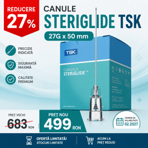 Canula mezoterapie 27Gx50mm, ac 25Gx13mm, SteriGlide TSK