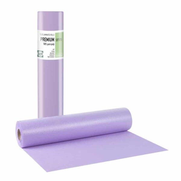 Rola de hartie pt examinare violet Premium laminata 50cm x 50m