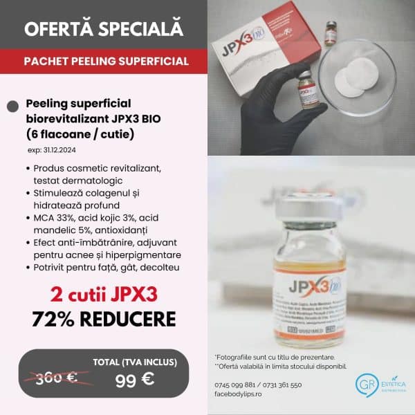 Peeling superficial biorevitalizant JPX3 BIO, 2 cutii