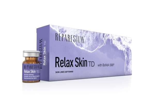 Reparestim Relax Skin cu Bonta. Repară, reumple și stimulează fața și decolteul, 5 flacoane x 5 ml