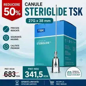 Canula mezoterapie 27Gx38mm, ac 25Gx13mm, SteriGlide TSK